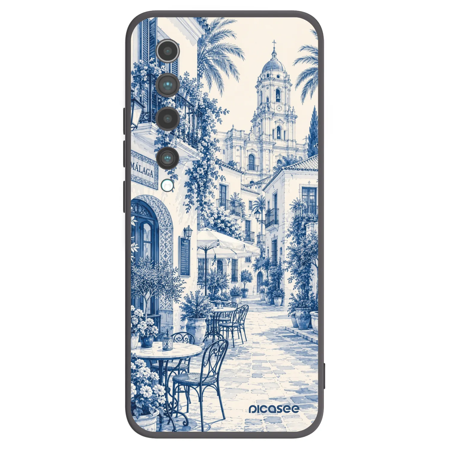 Picasee Μαύρη θήκη σιλικόνης για Xiaomi Mi 10 - Calle Azul