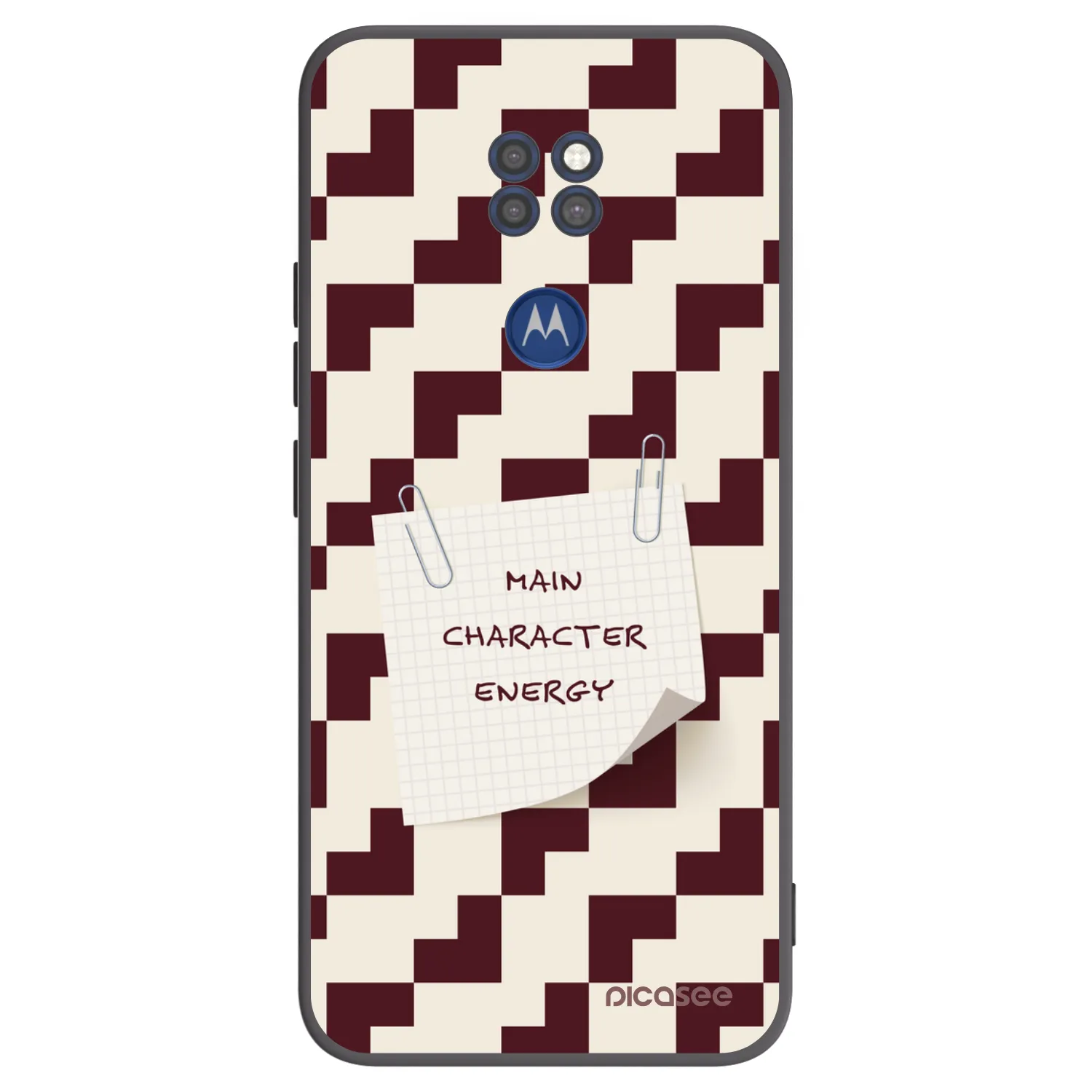 Picasee Μαύρη θήκη σιλικόνης για Motorola Moto G9 Play - Lead Role