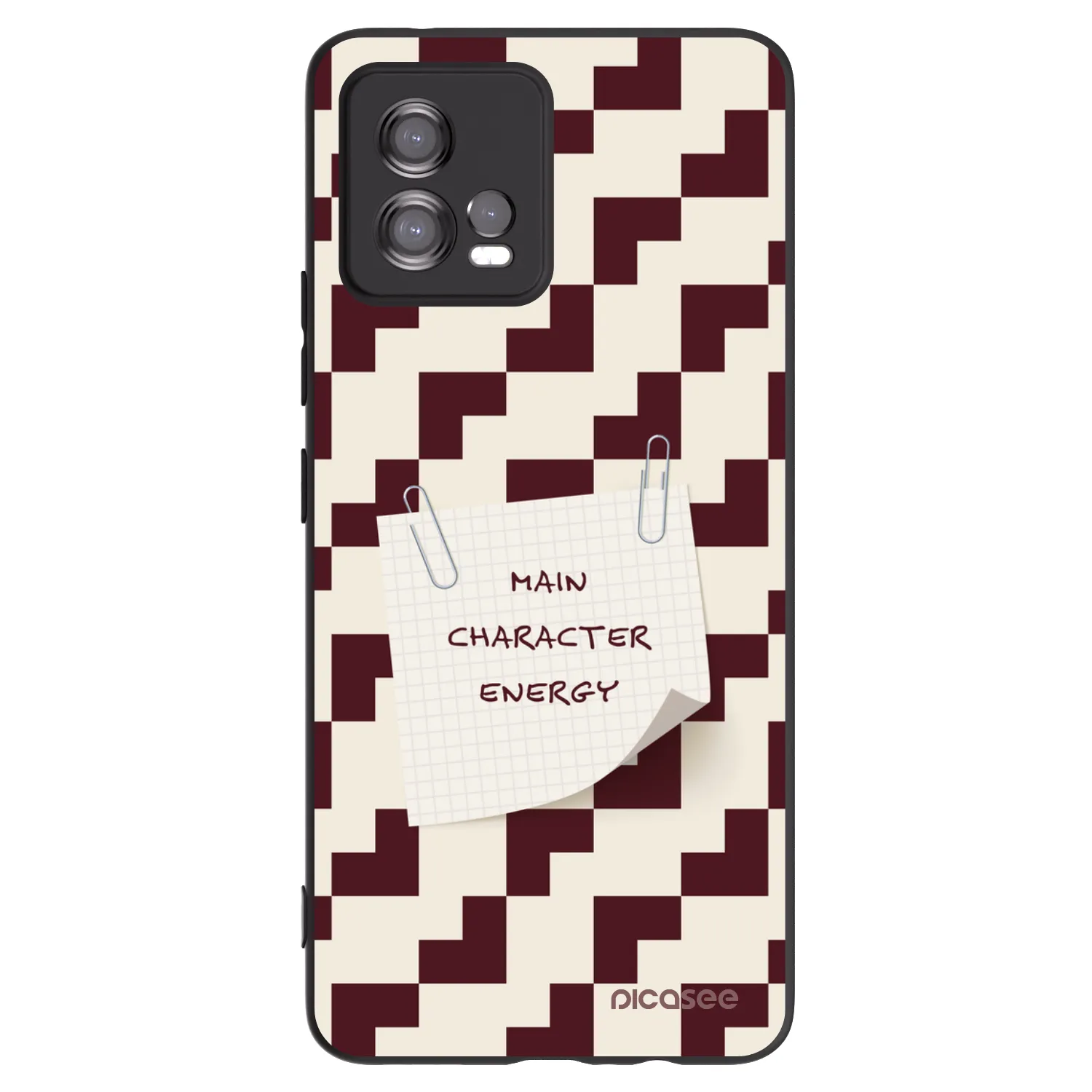Picasee Μαύρη θήκη σιλικόνης για Motorola Moto G72 - Lead Role