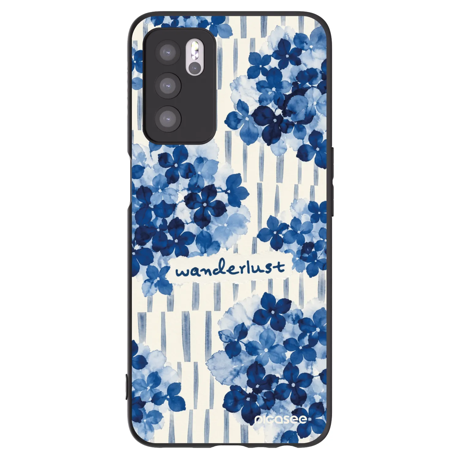 Picasee Μαύρη θήκη σιλικόνης για OPPO A16 - Azorea