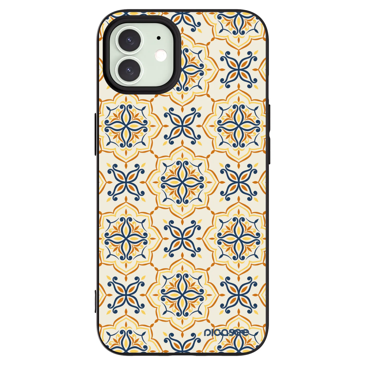 Picasee Μαύρη θήκη σιλικόνης για Apple iPhone 12 - Majolica