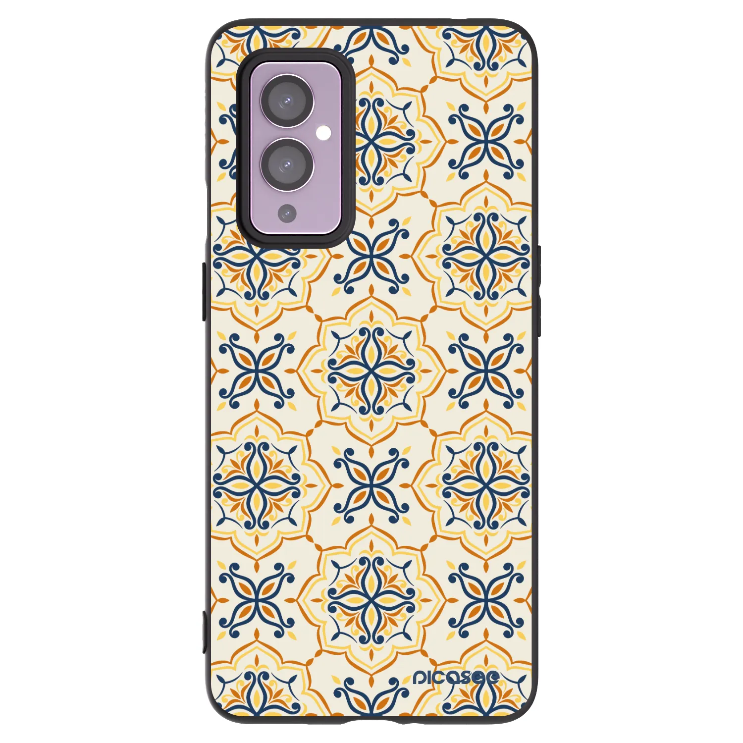 Picasee Μαύρη θήκη σιλικόνης για OnePlus 9 - Majolica