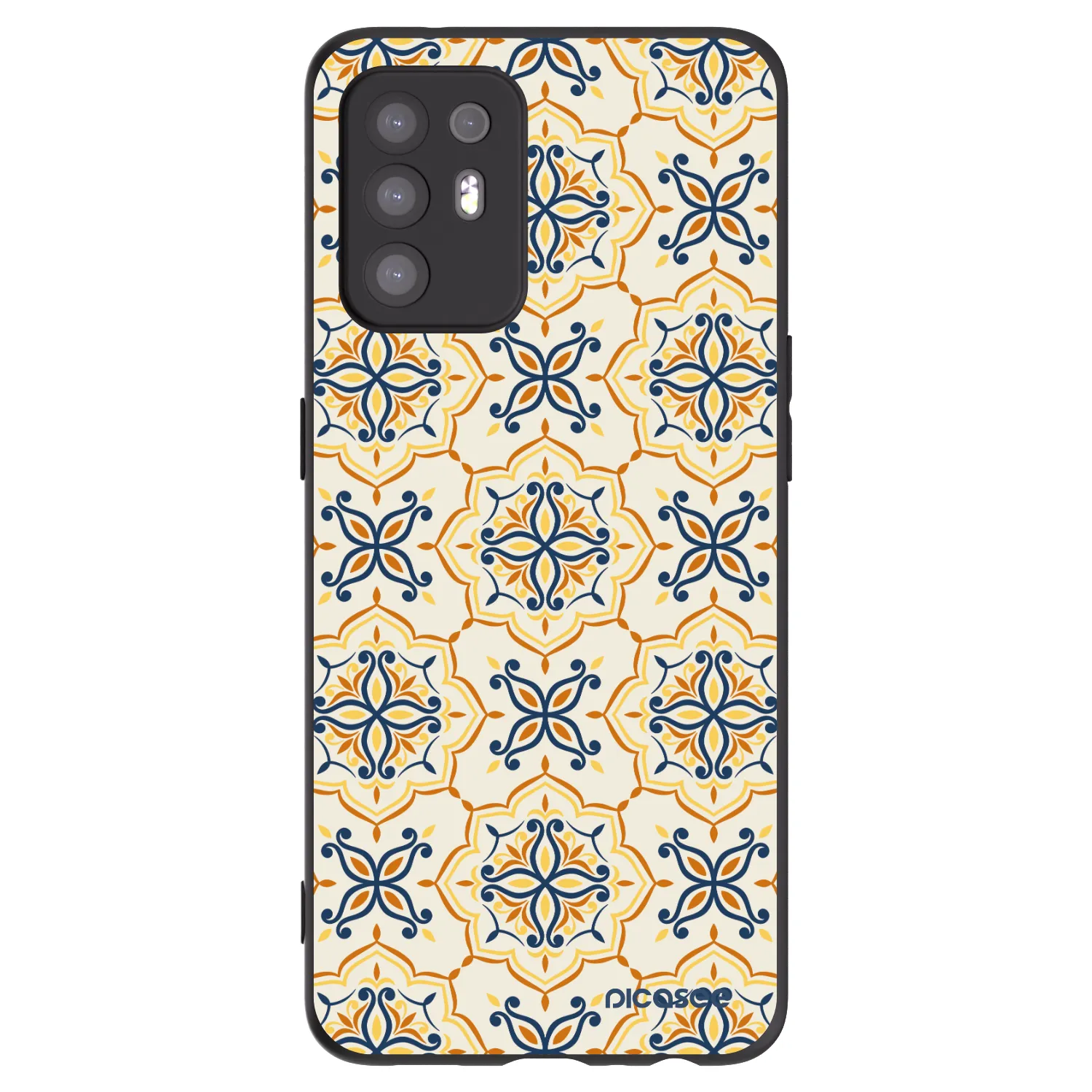 Picasee Μαύρη θήκη σιλικόνης για OPPO A94 5G - Majolica