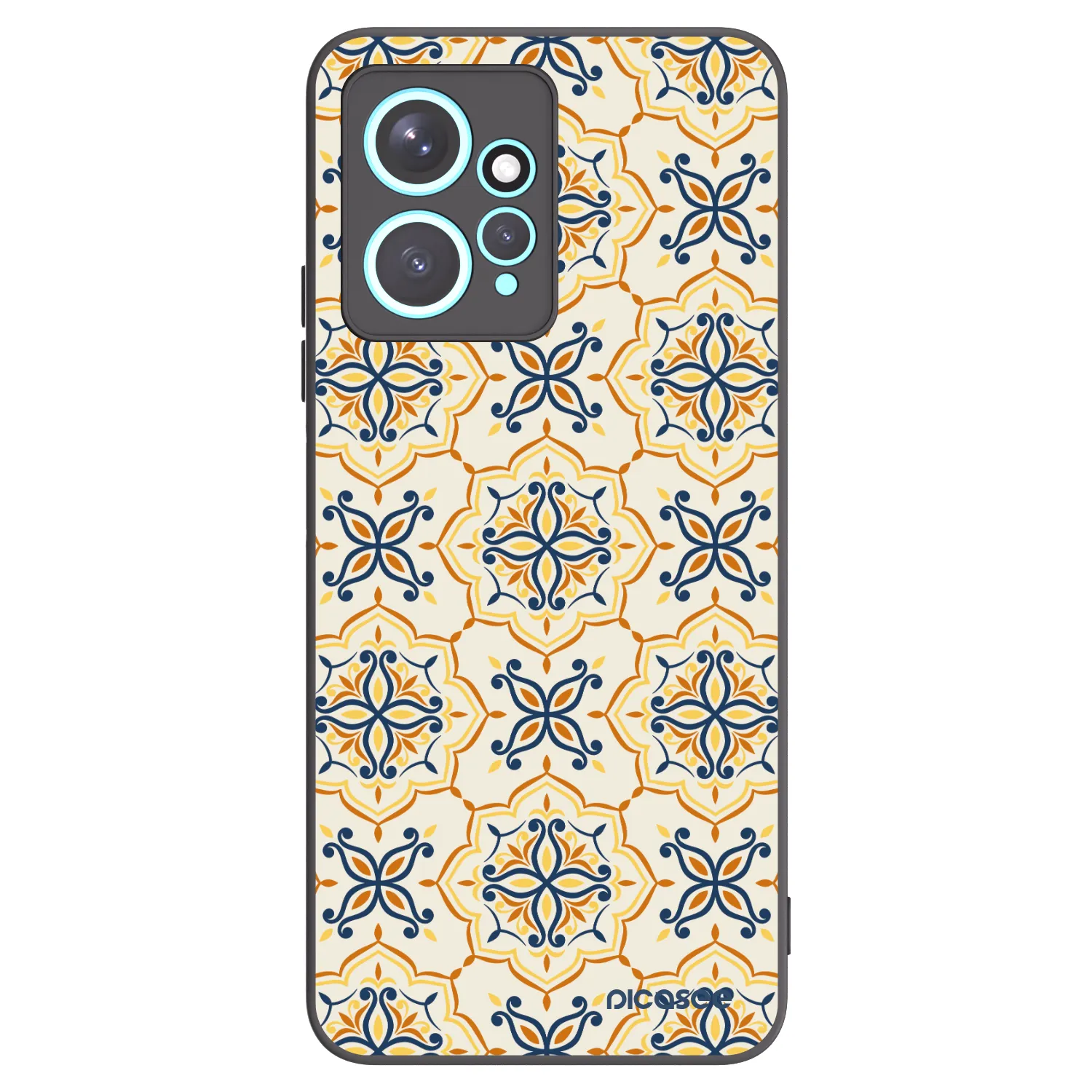 Picasee Μαύρη θήκη σιλικόνης για Xiaomi Redmi Note 12 4G - Majolica