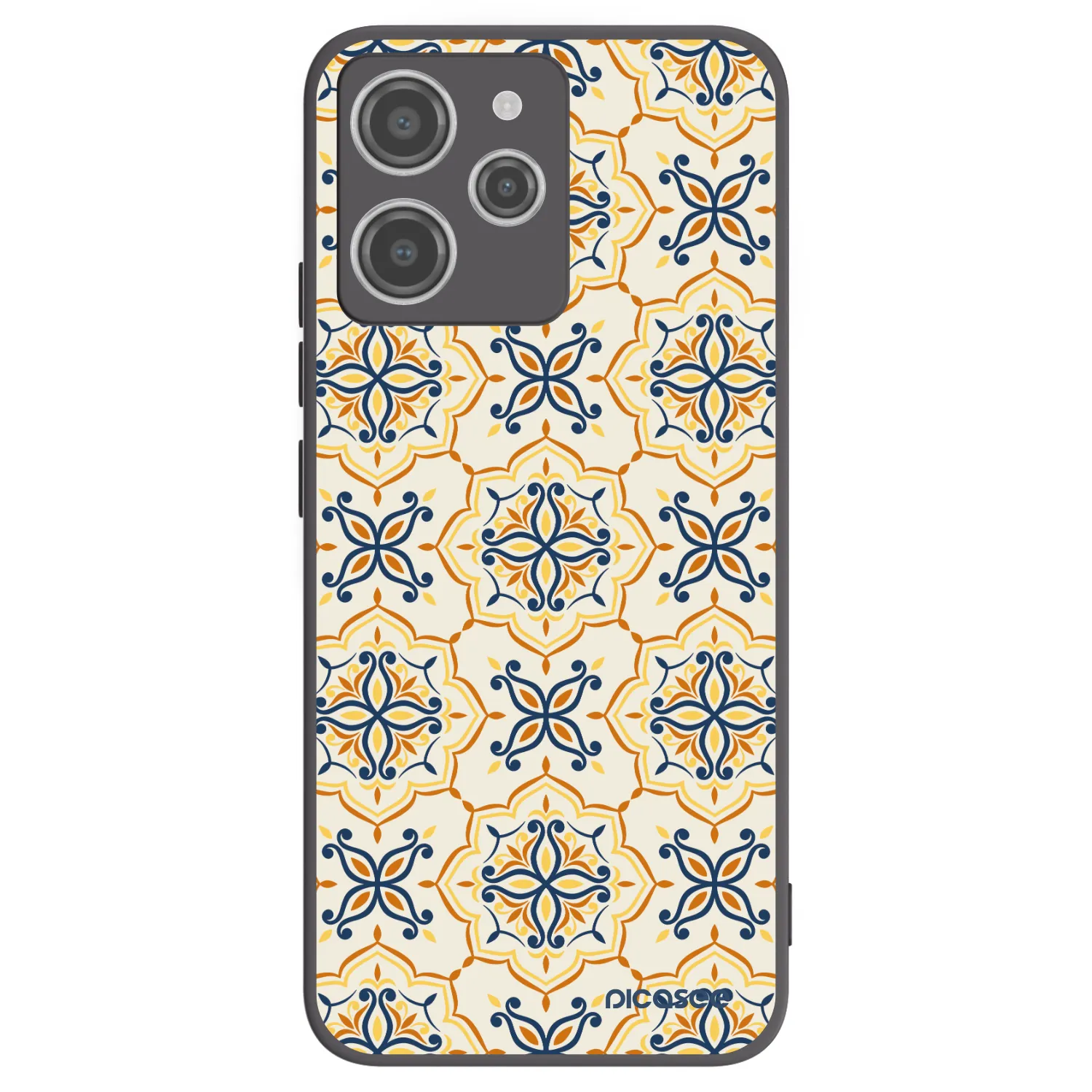 Picasee Μαύρη θήκη σιλικόνης για Xiaomi Redmi 12 4G - Majolica