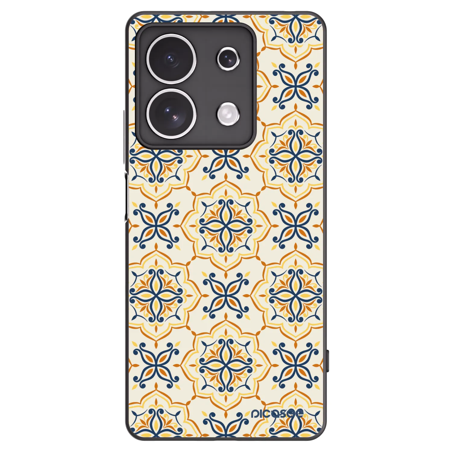 Picasee Μαύρη θήκη σιλικόνης για Xiaomi Redmi Note 13 4G - Majolica