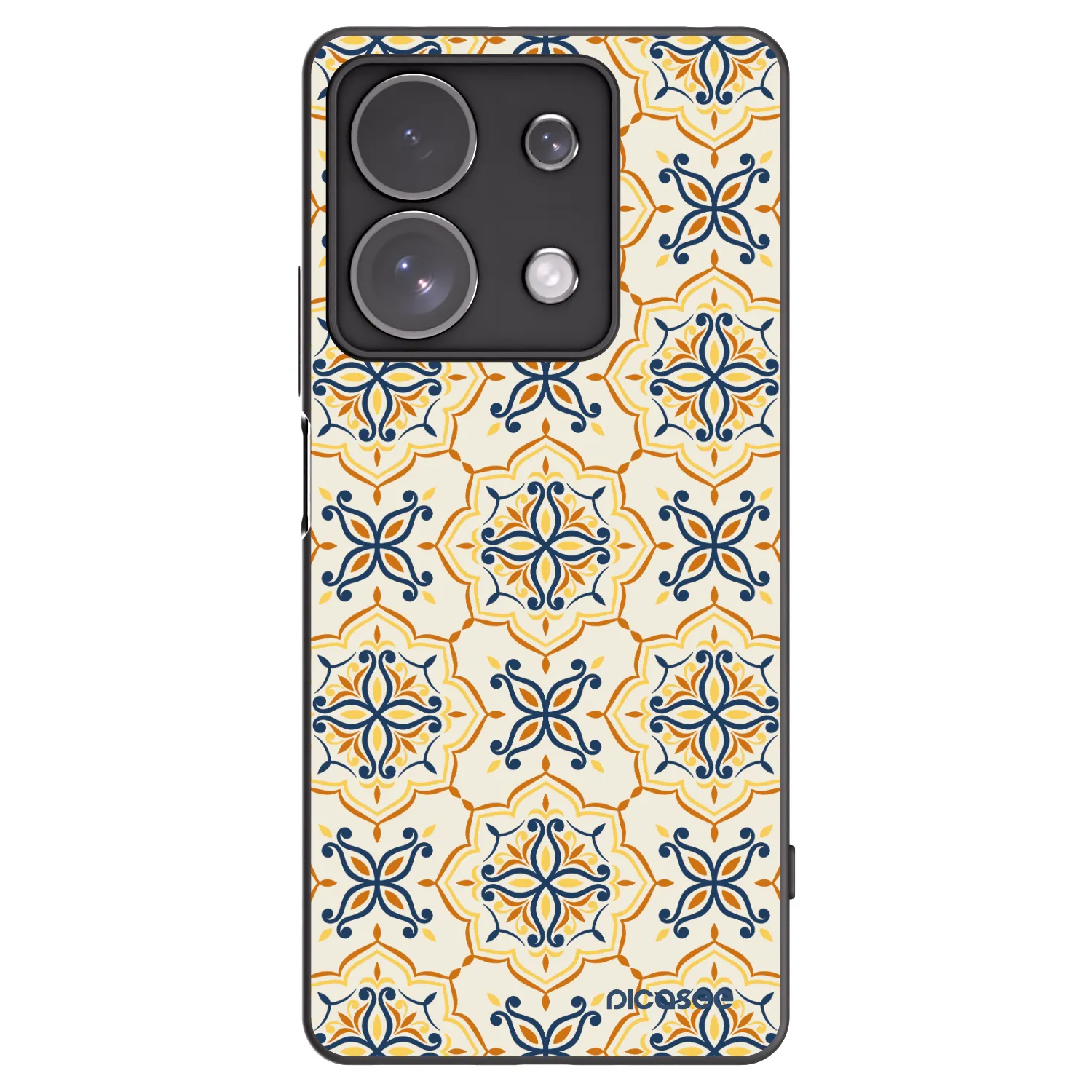 Picasee Μαύρη θήκη σιλικόνης για Xiaomi Redmi Note 13 Pro 4G - Majolica