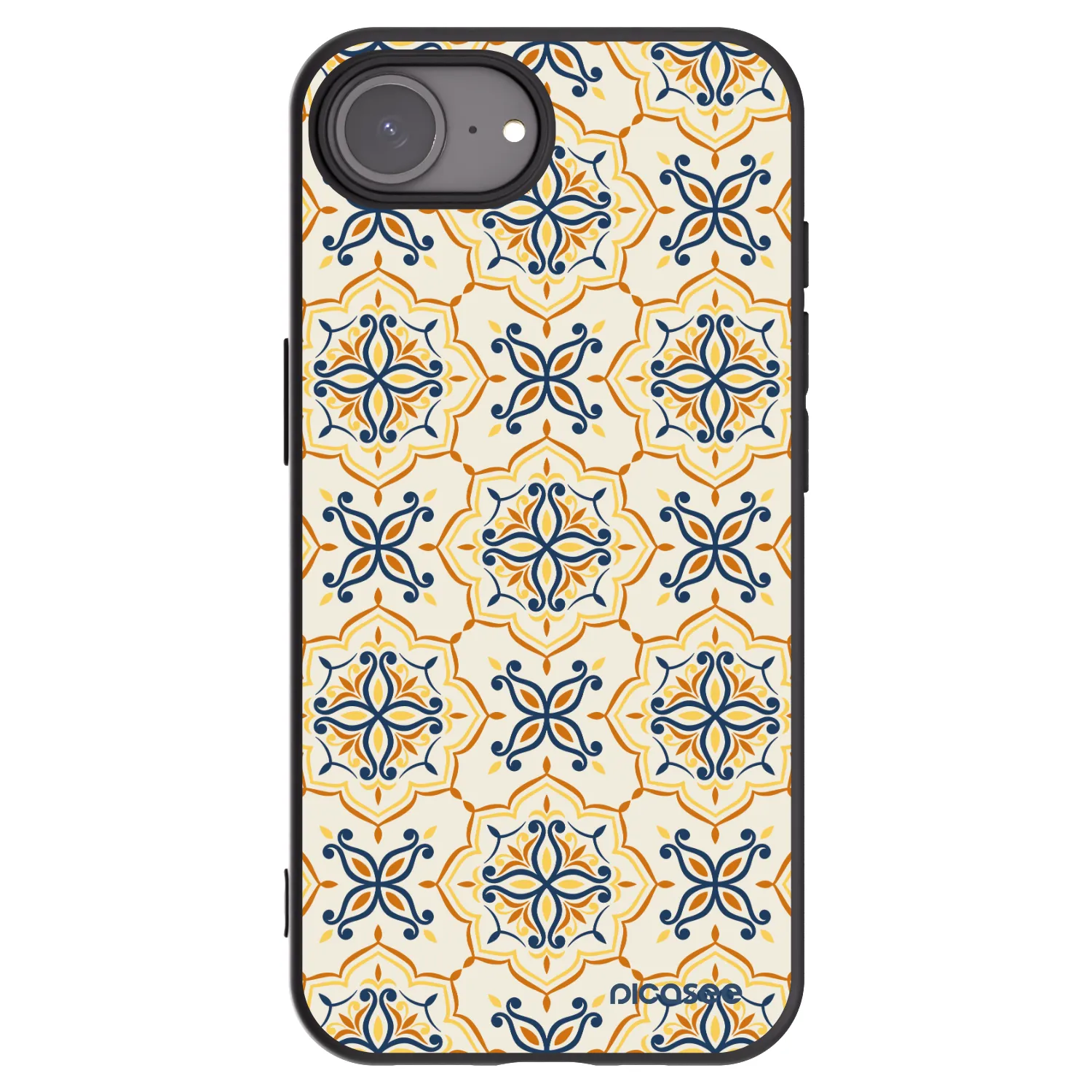 Picasee Μαύρη θήκη σιλικόνης για Apple iPhone 16e - Majolica