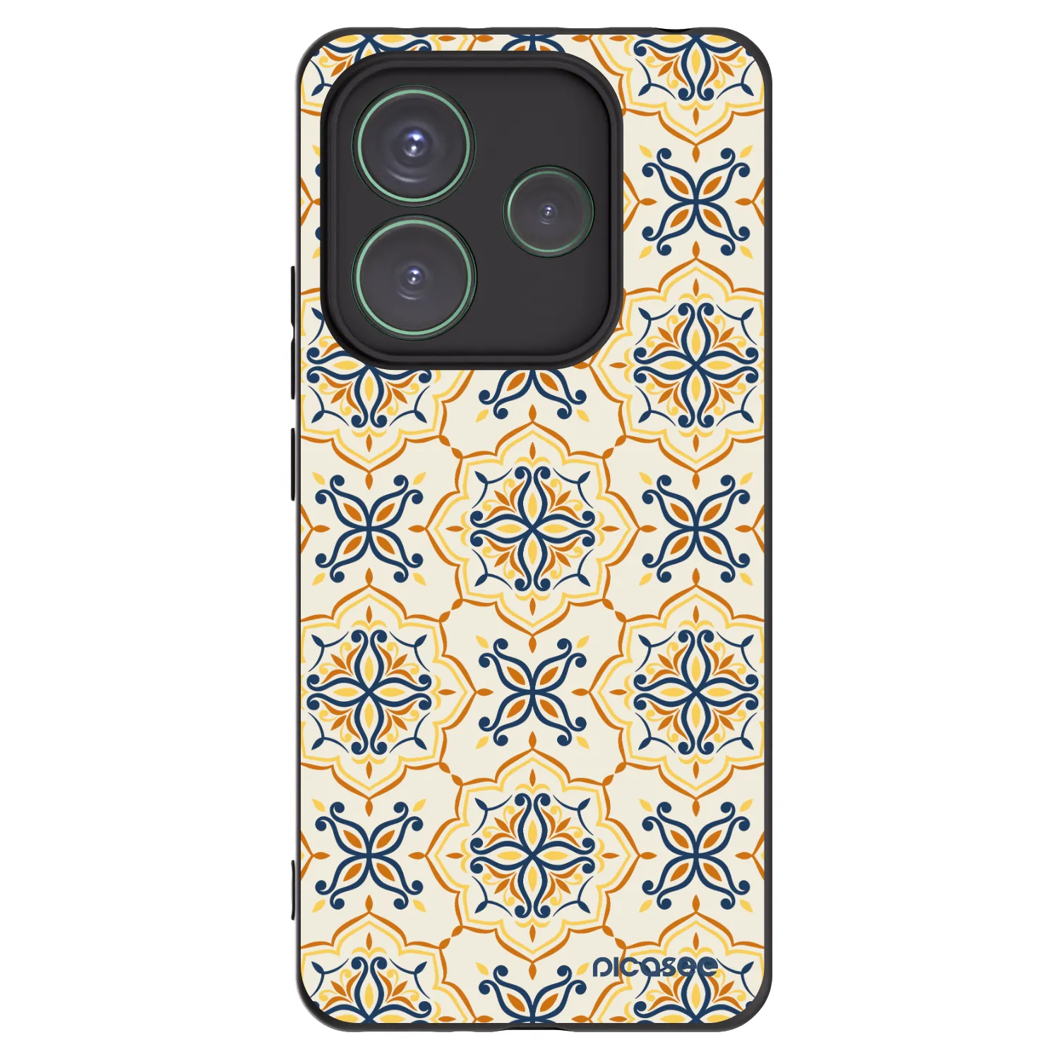 Picasee Μαύρη θήκη σιλικόνης για Xiaomi Redmi Note 14 5G - Majolica