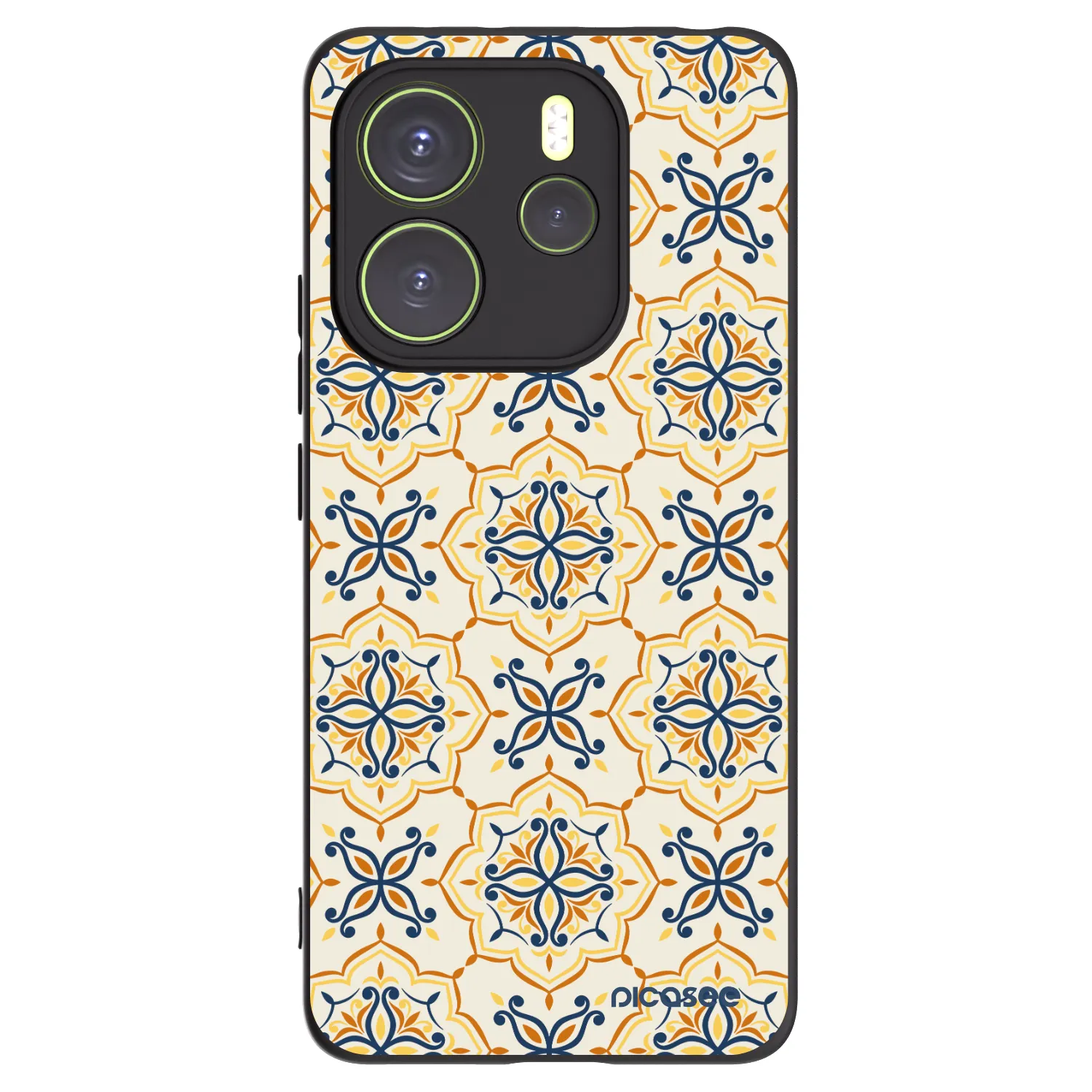 Picasee Μαύρη θήκη σιλικόνης για Xiaomi Redmi Note 14 4G - Majolica