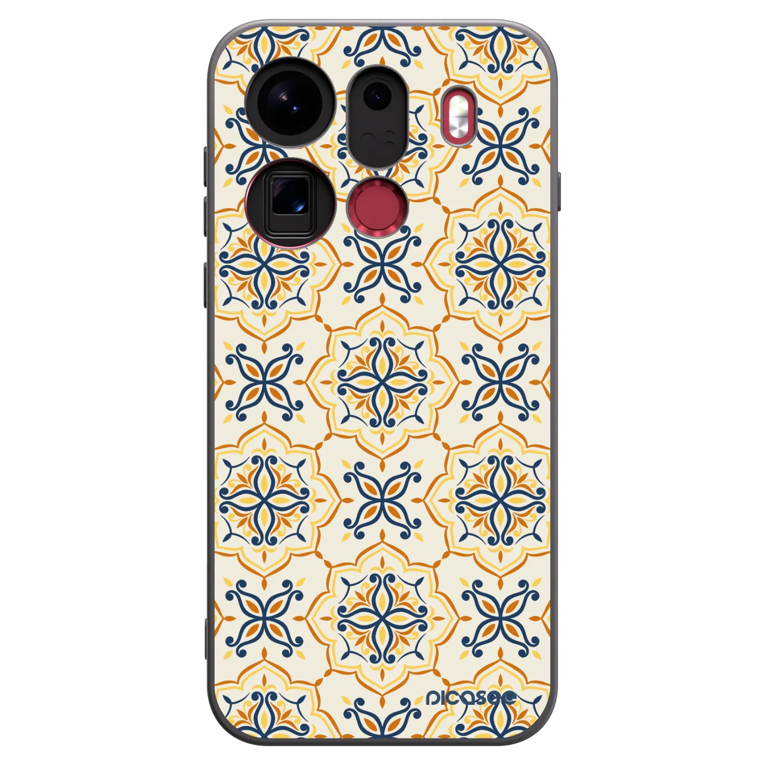 Picasee Μαύρη θήκη σιλικόνης για OPPO Find X9 Pro - Majolica