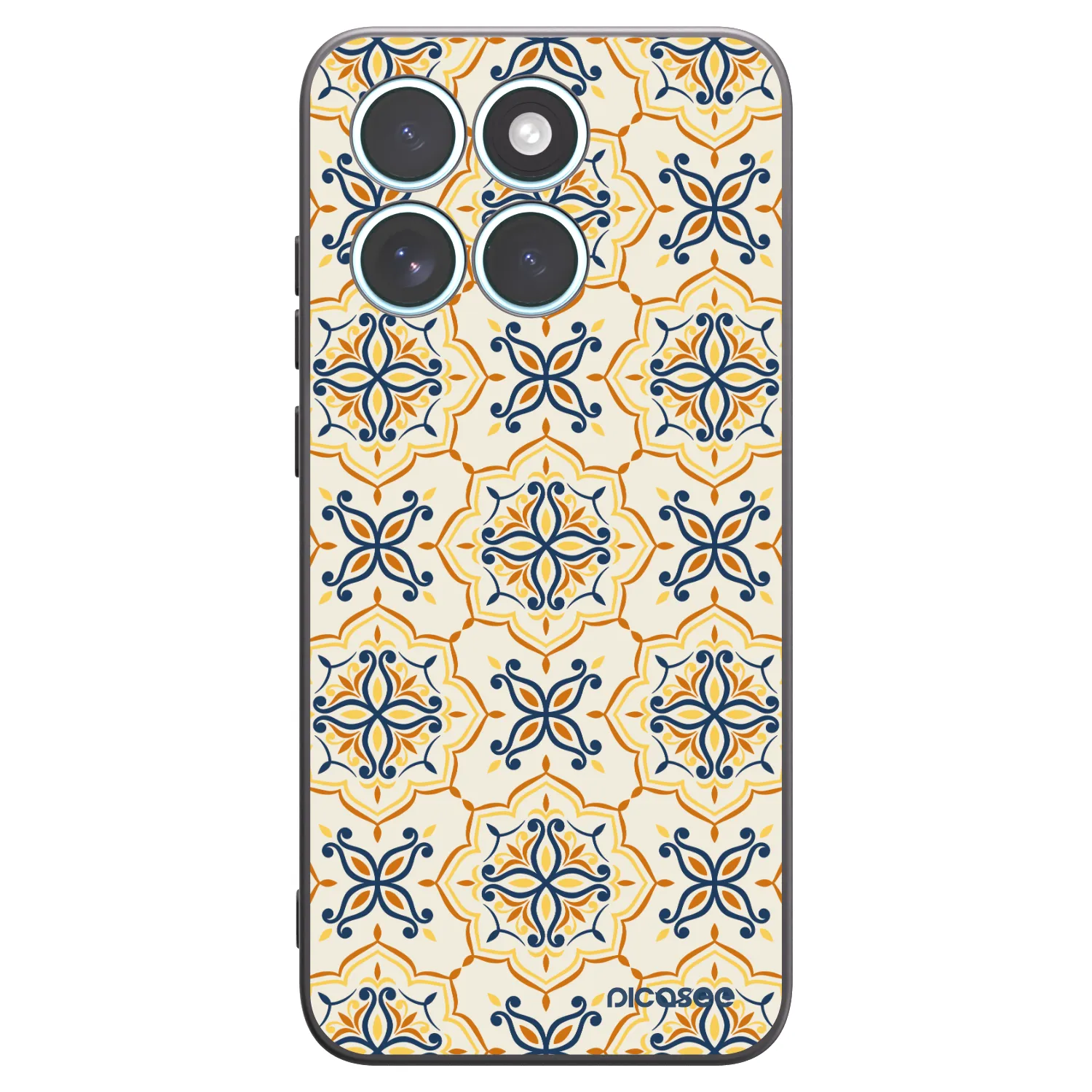 Picasee Μαύρη θήκη σιλικόνης για Motorola Edge 70 Fusion - Majolica