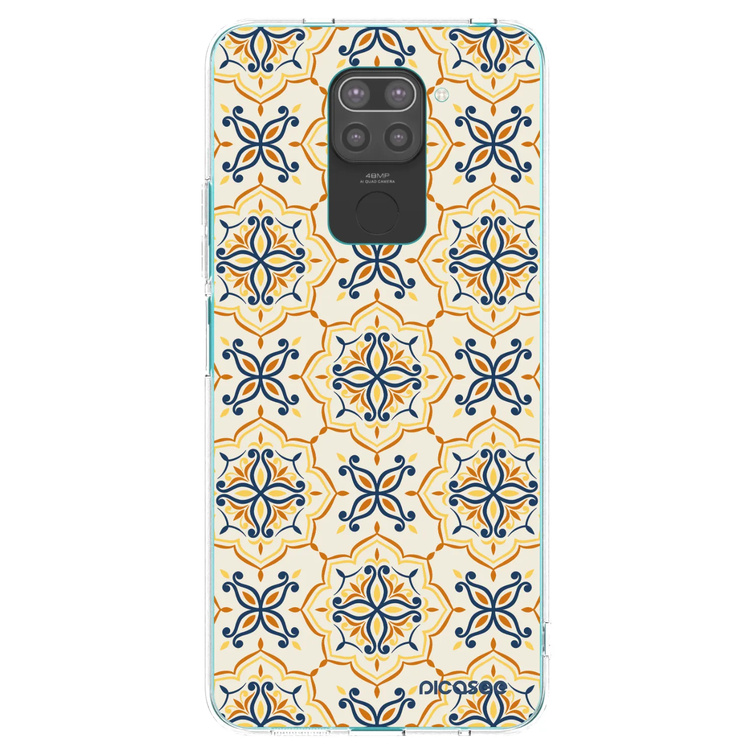 Picasee Μαύρη θήκη σιλικόνης για Xiaomi Redmi Note 9 - Majolica