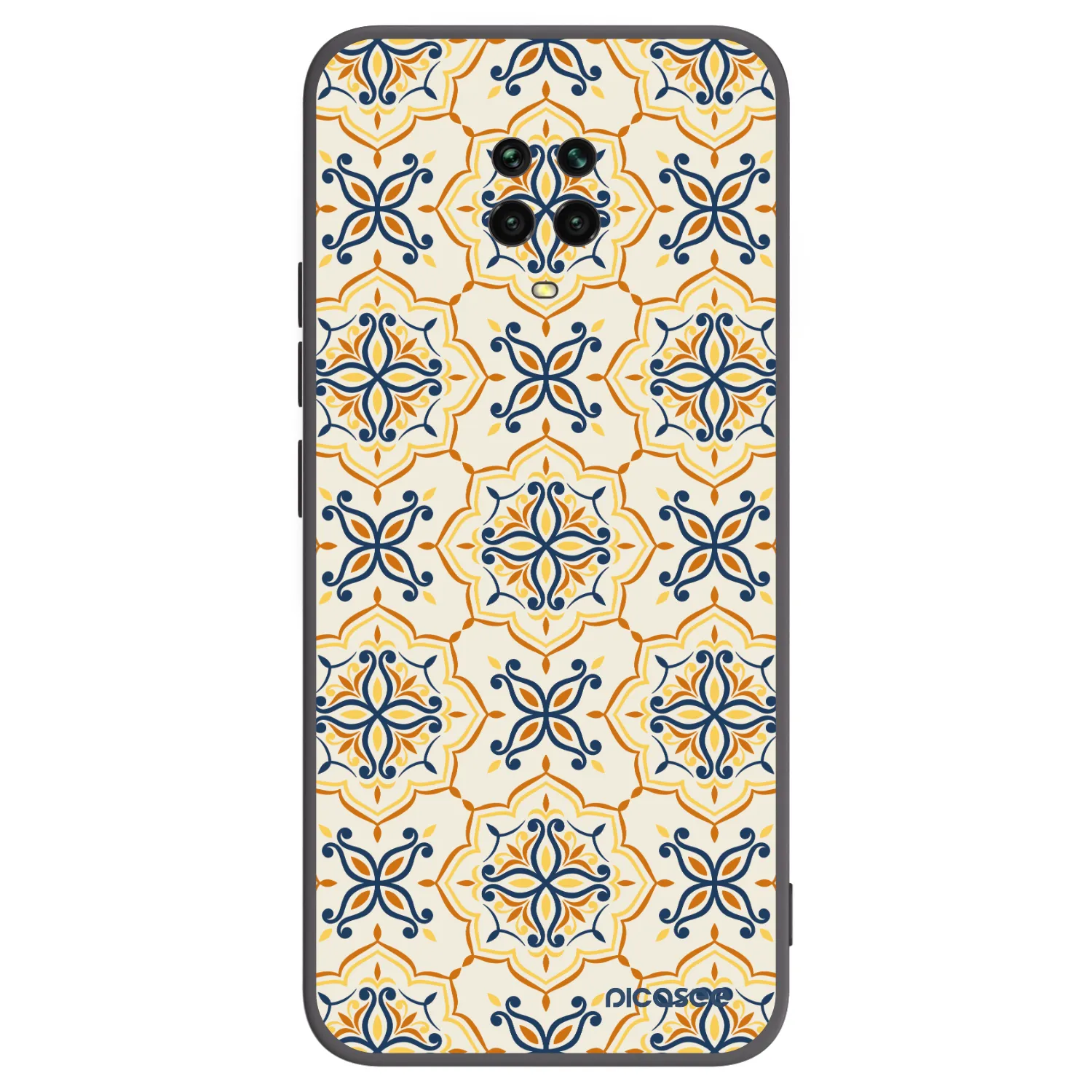 Picasee Μαύρη θήκη σιλικόνης για Xiaomi Redmi Note 9S - Majolica