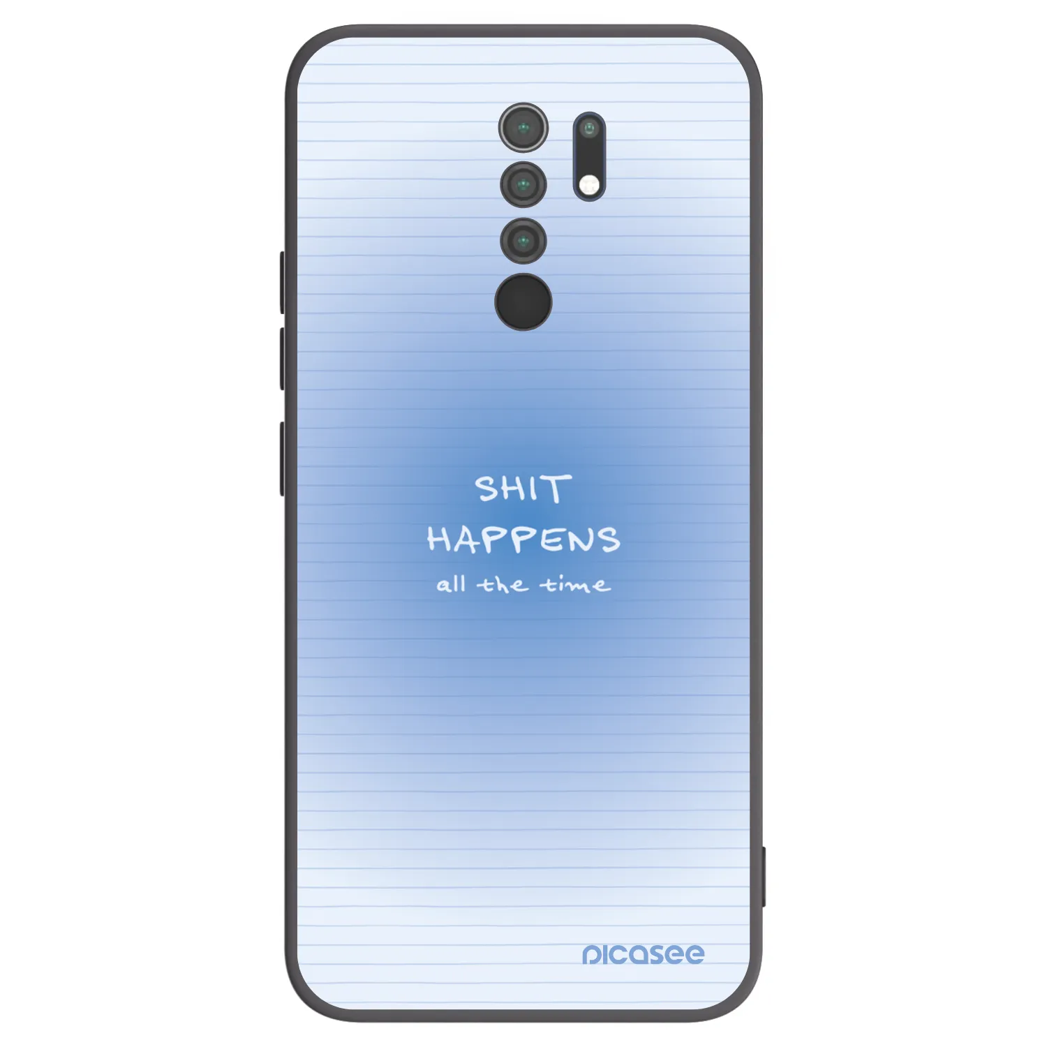 Picasee Μαύρη θήκη σιλικόνης για Xiaomi Redmi 9 - Oops Memo