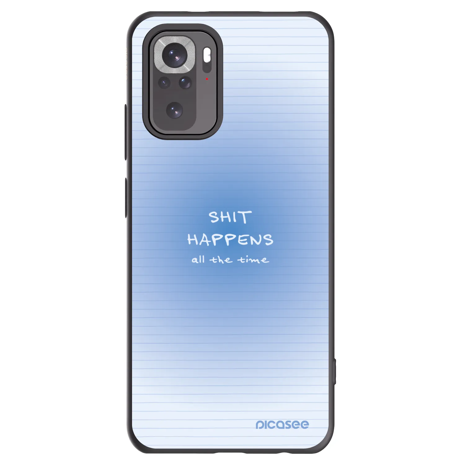 Picasee Μαύρη θήκη σιλικόνης για Xiaomi Redmi Note 10S - Oops Memo