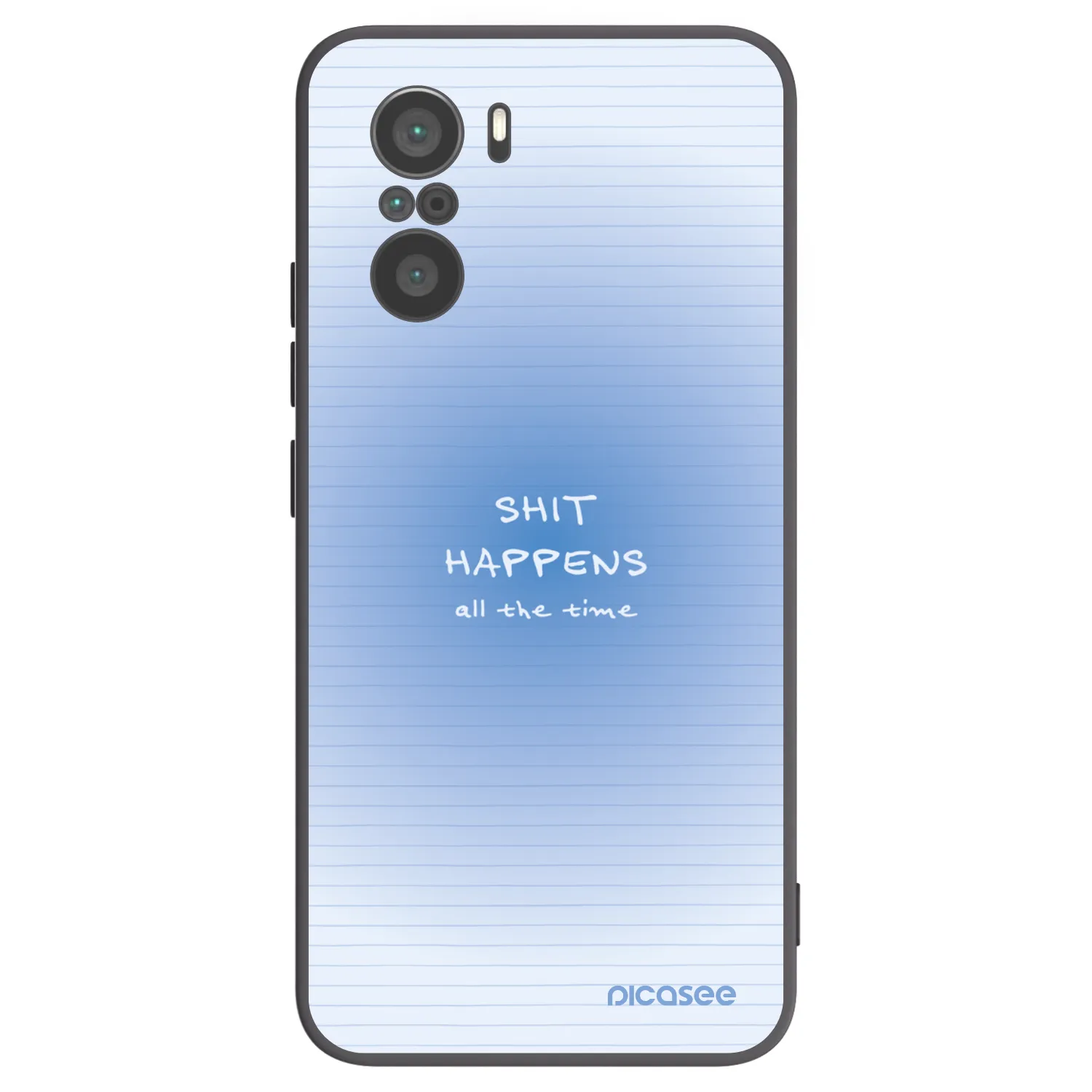 Picasee Μαύρη θήκη σιλικόνης για Xiaomi Poco F3 - Oops Memo