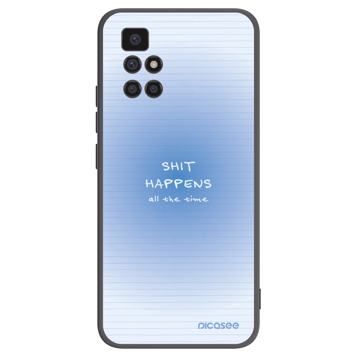 Picasee Μαύρη θήκη σιλικόνης για Xiaomi Redmi 10 - Oops Memo