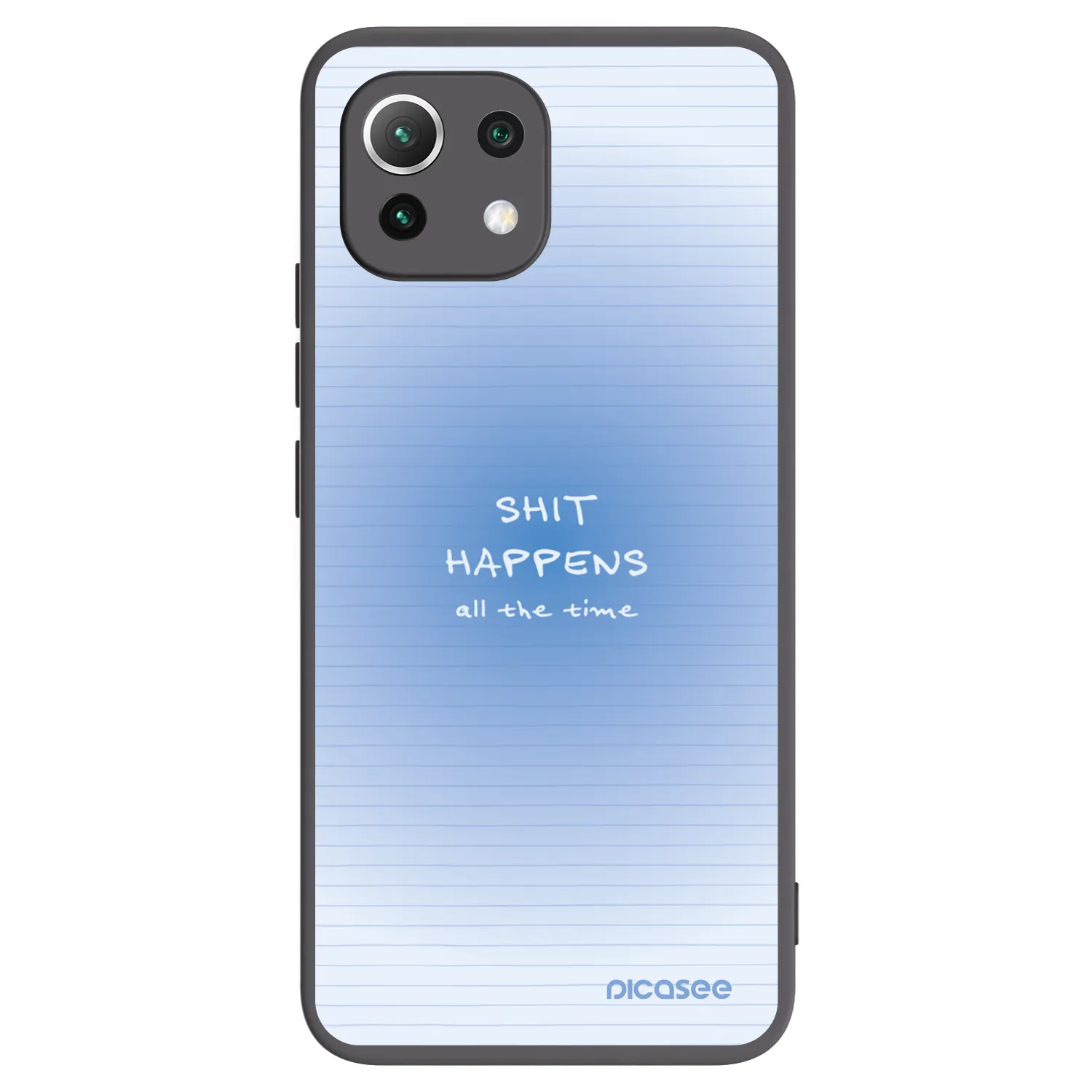 Picasee Μαύρη θήκη σιλικόνης για Xiaomi 11 Lite 5G NE - Oops Memo