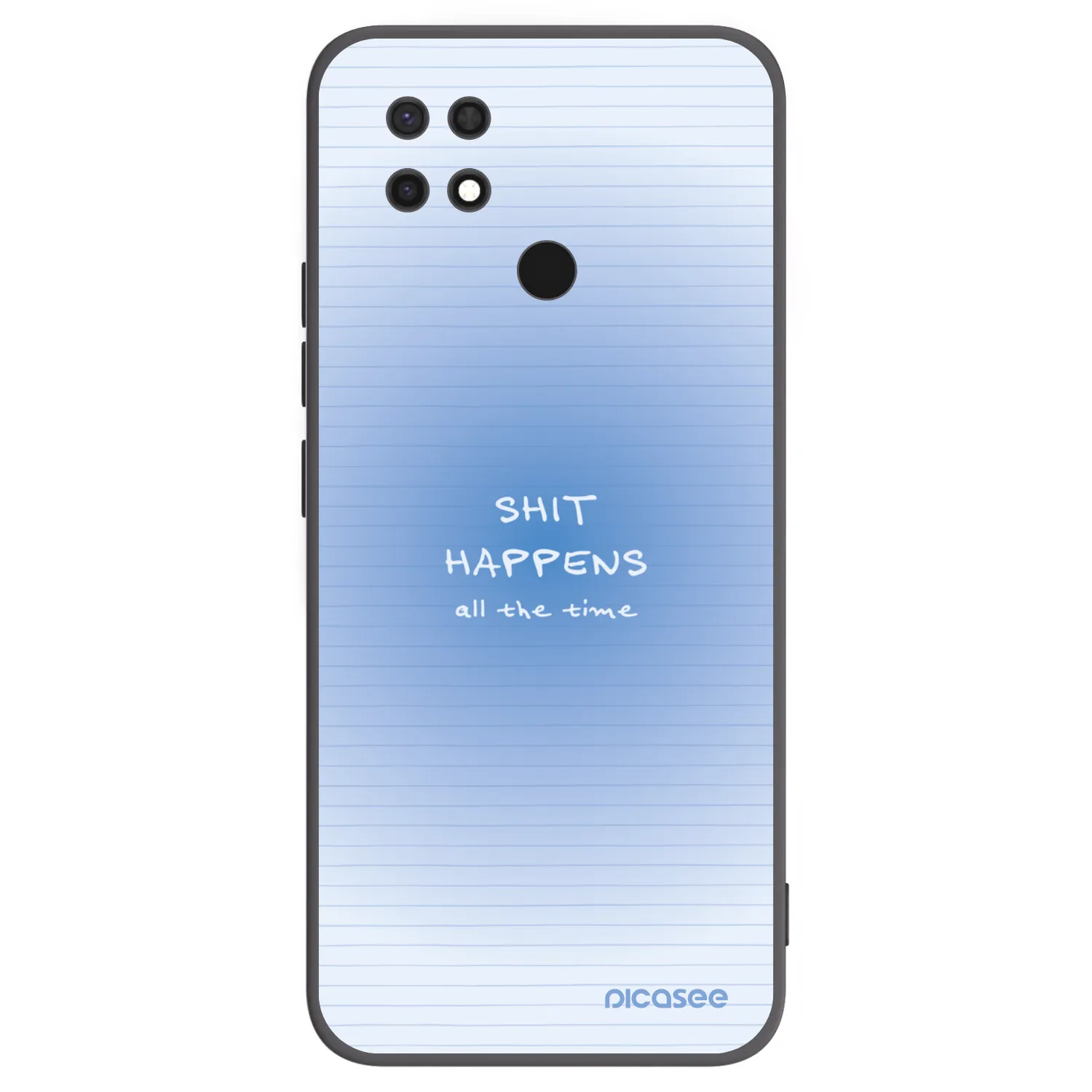 Picasee Μαύρη θήκη σιλικόνης για Xiaomi Redmi 10C - Oops Memo