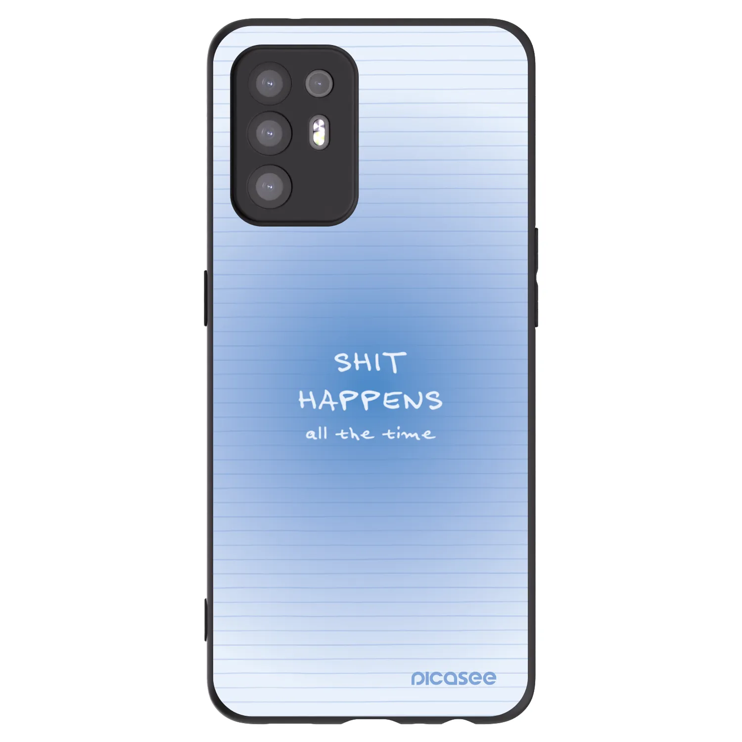 Picasee Μαύρη θήκη σιλικόνης για OPPO A94 5G - Oops Memo