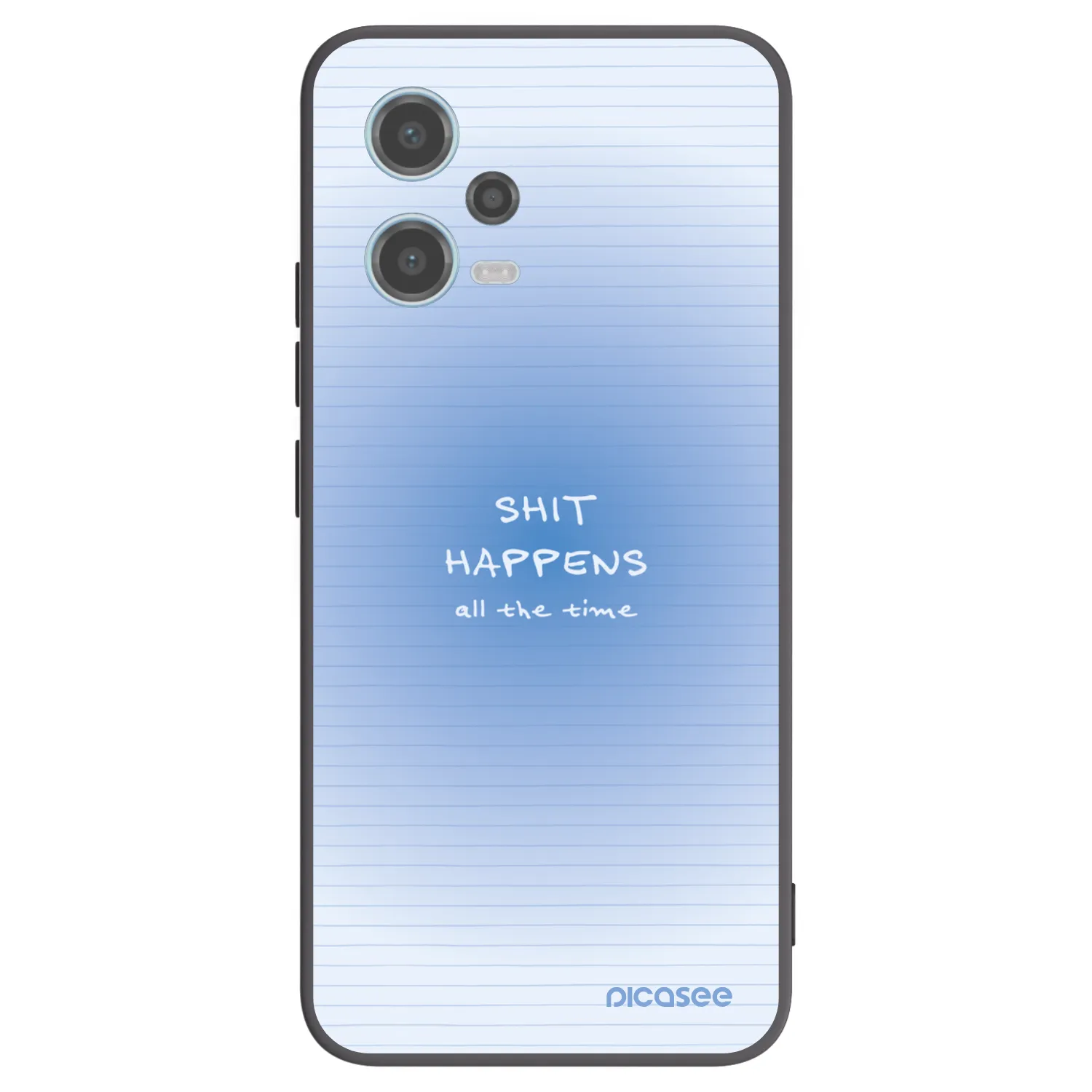 Picasee Μαύρη θήκη σιλικόνης για Xiaomi Redmi Note 12 5G - Oops Memo