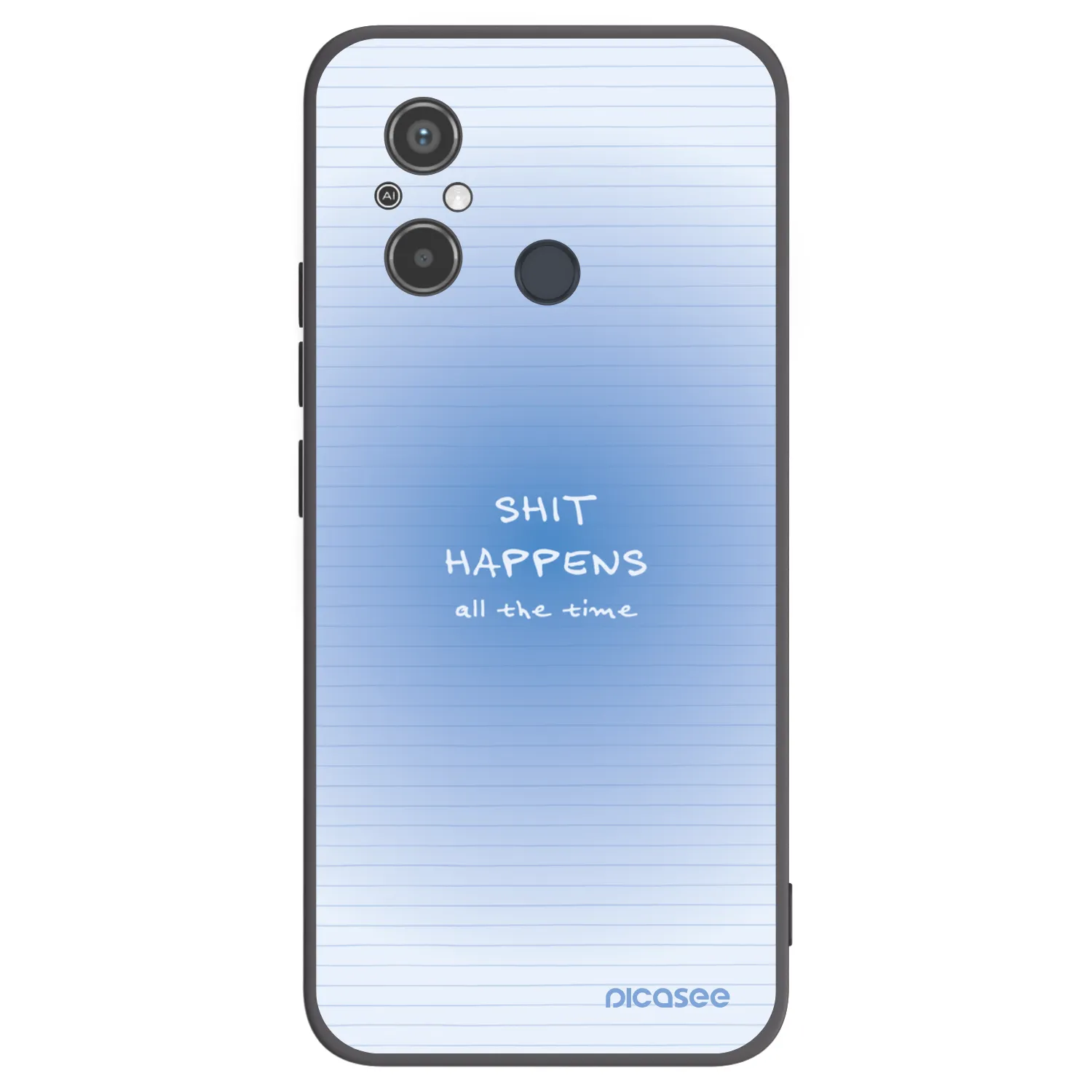 Picasee Μαύρη θήκη σιλικόνης για Xiaomi Redmi 12C - Oops Memo