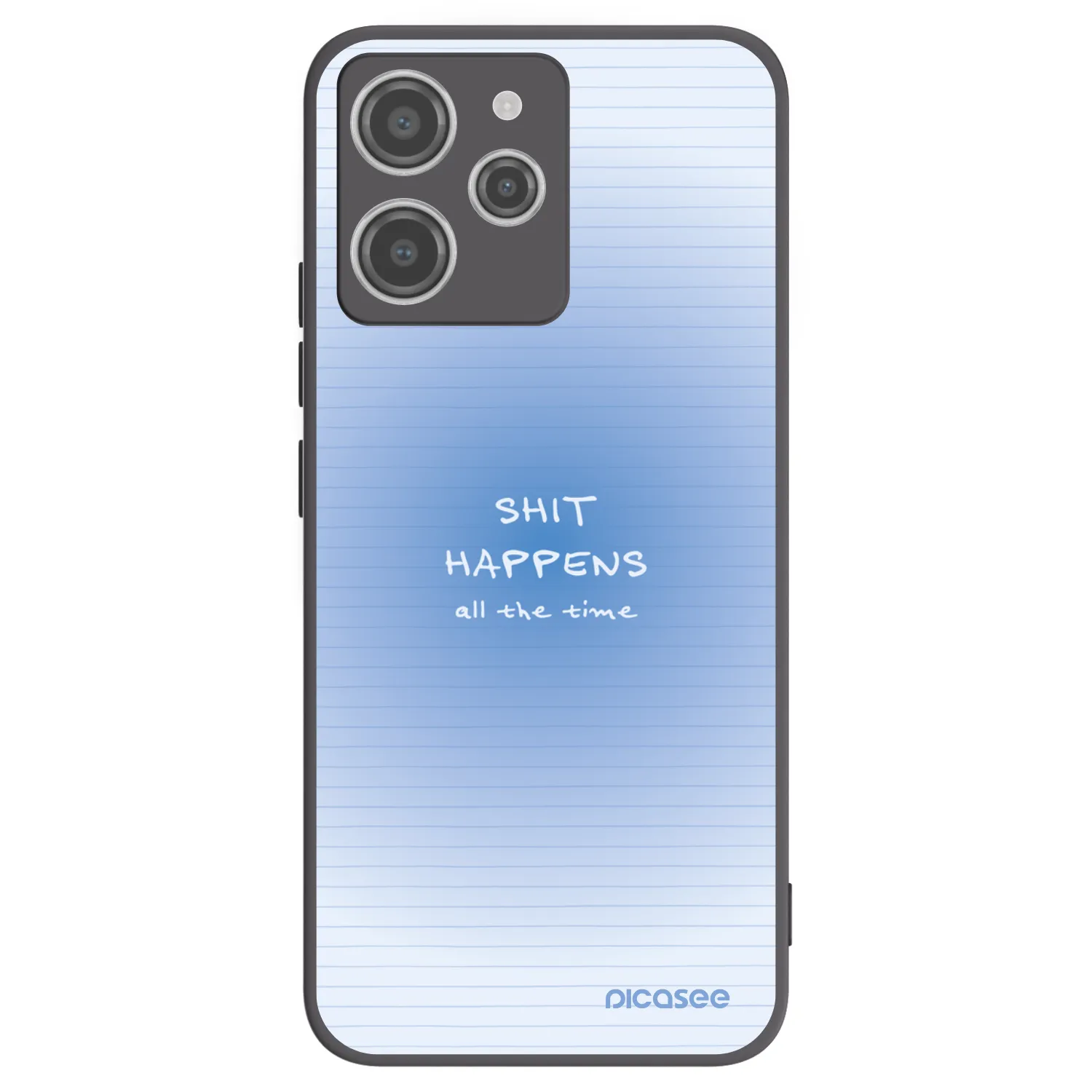Picasee Μαύρη θήκη σιλικόνης για Xiaomi Redmi 12 4G - Oops Memo