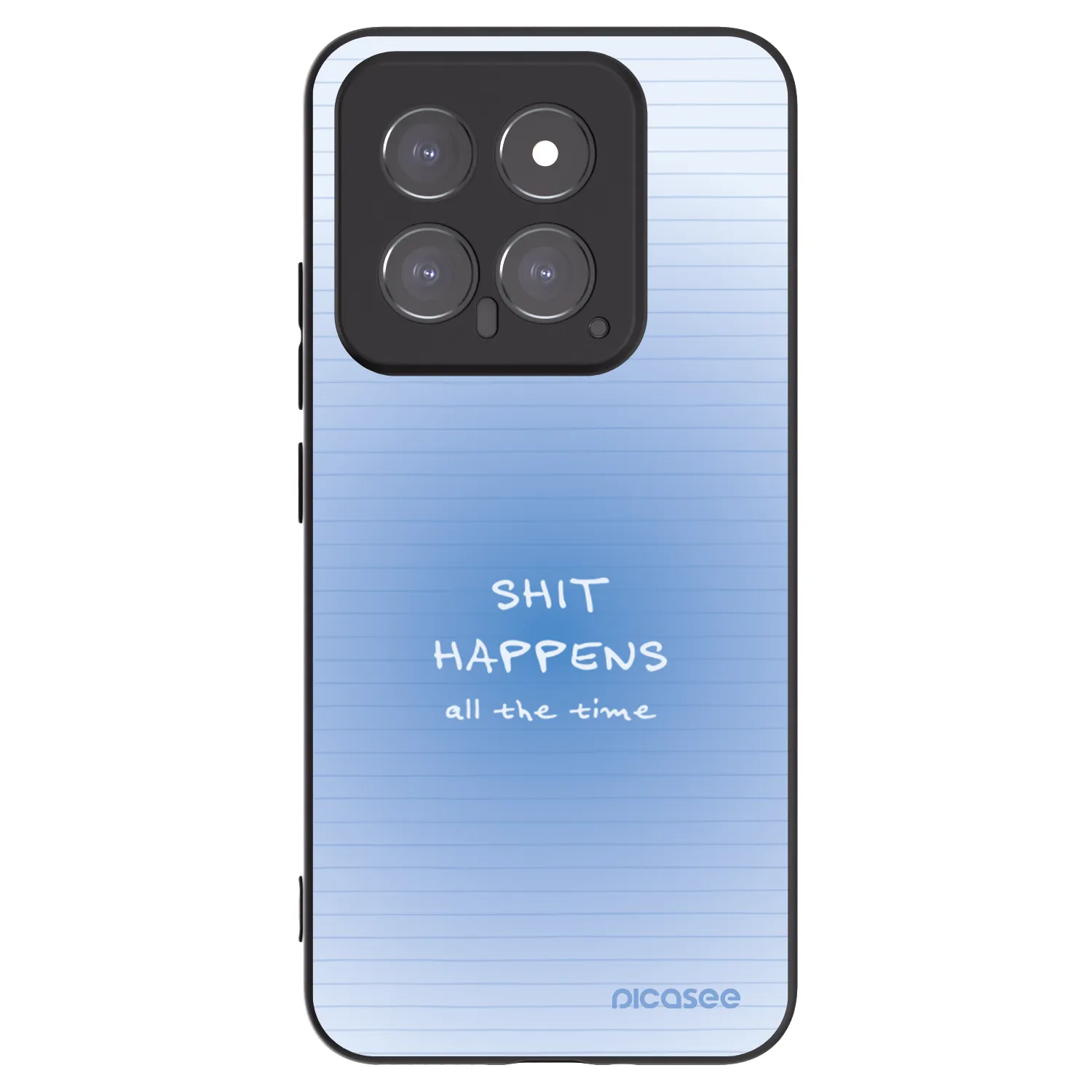 Picasee Μαύρη θήκη σιλικόνης για Xiaomi 14 - Oops Memo