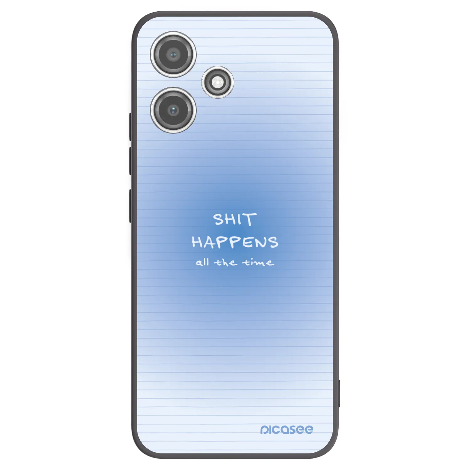 Picasee Μαύρη θήκη σιλικόνης για Xiaomi Redmi 12 5G - Oops Memo