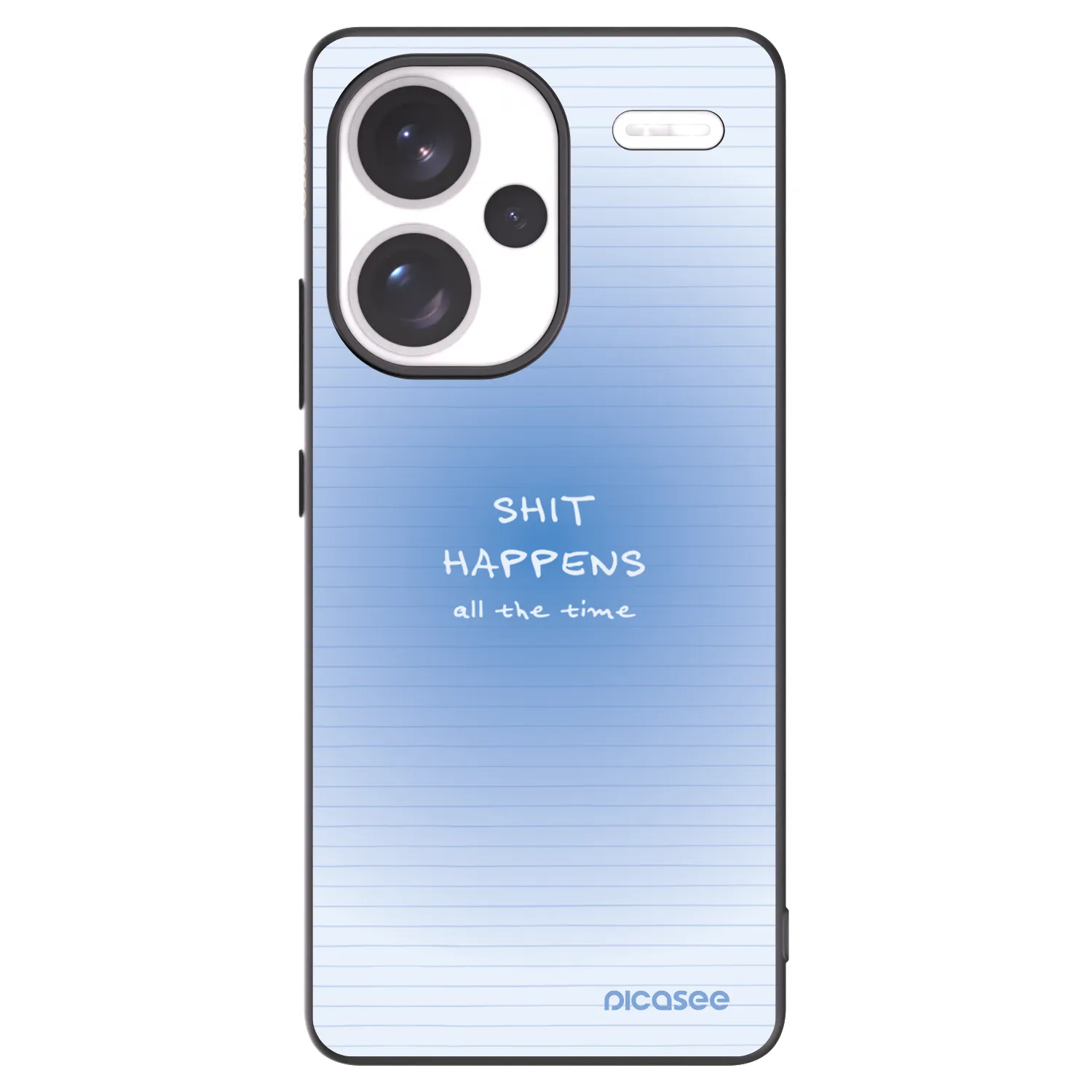Picasee Μαύρη θήκη σιλικόνης για Xiaomi Redmi Note 13 Pro+ 5G - Oops Memo