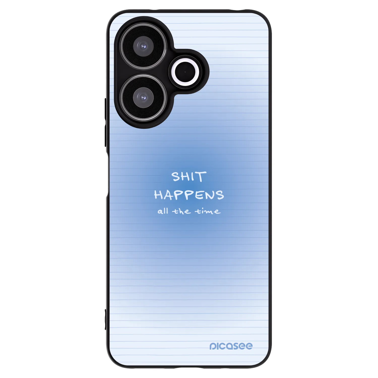 Picasee Μαύρη θήκη σιλικόνης για Xiaomi Redmi 13 4G - Oops Memo