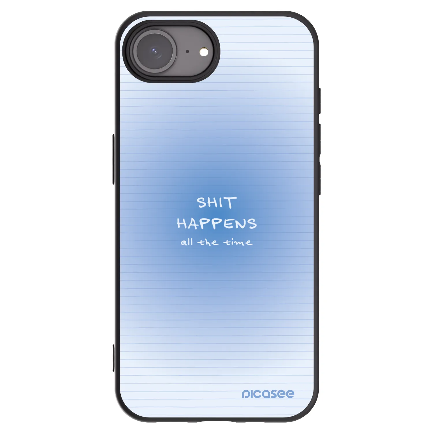 Picasee Μαύρη θήκη σιλικόνης για Apple iPhone 16e - Oops Memo