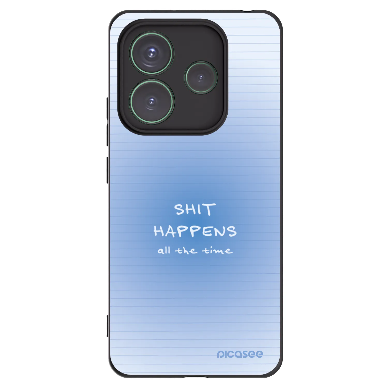Picasee Μαύρη θήκη σιλικόνης για Xiaomi Redmi Note 14 5G - Oops Memo