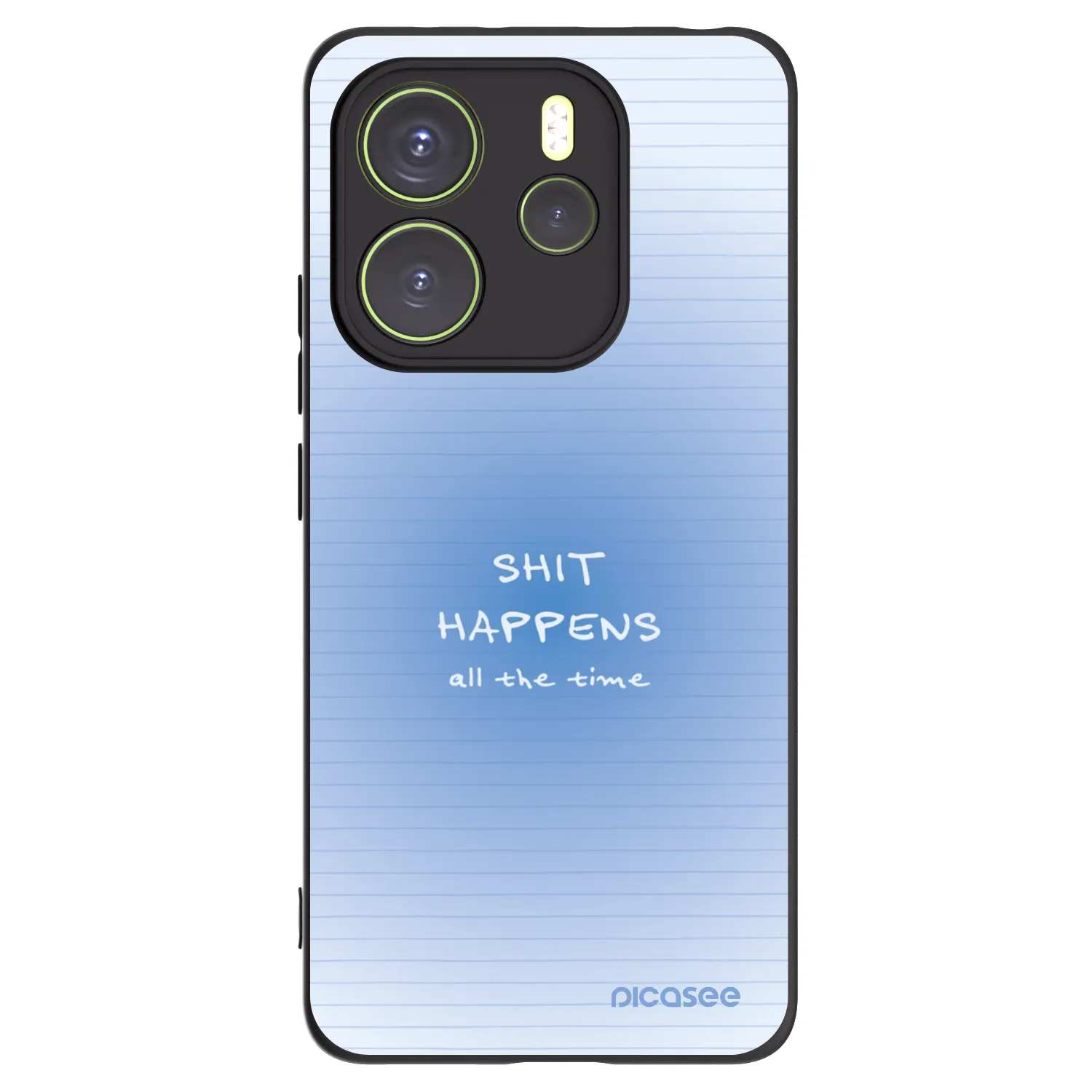 Picasee Μαύρη θήκη σιλικόνης για Xiaomi Redmi Note 14 4G - Oops Memo