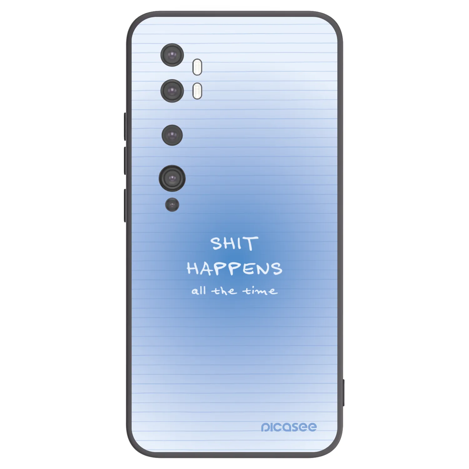 Picasee Μαύρη θήκη σιλικόνης για Xiaomi Mi Note 10 (Pro) - Oops Memo
