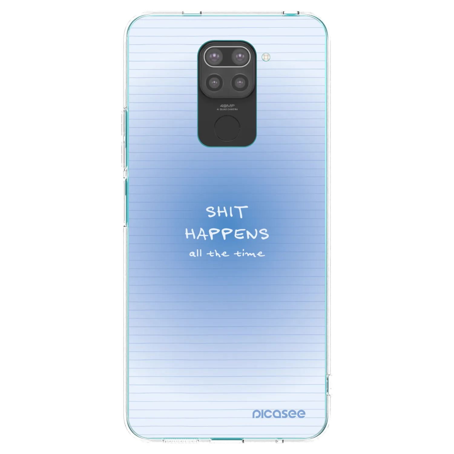 Picasee Μαύρη θήκη σιλικόνης για Xiaomi Redmi Note 9 - Oops Memo