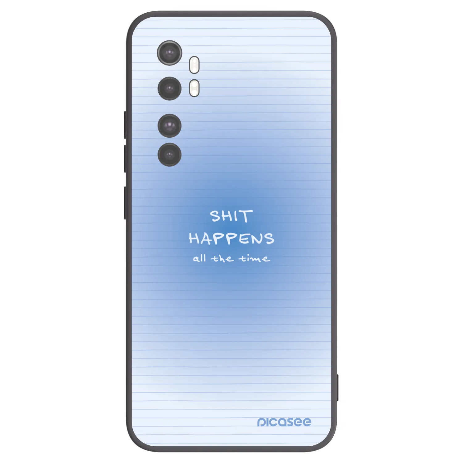 Picasee Μαύρη θήκη σιλικόνης για Xiaomi Mi Note 10 Lite - Oops Memo