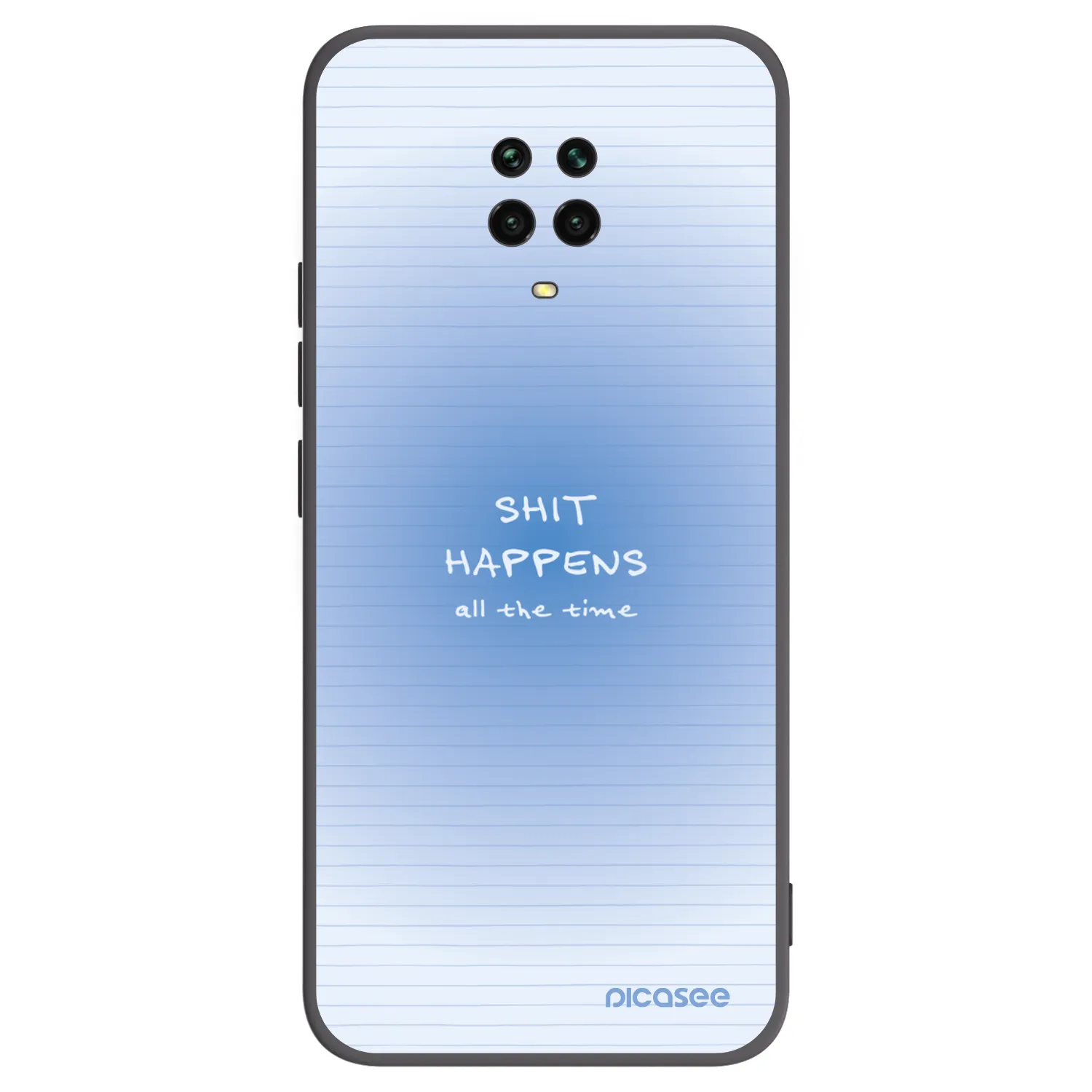 Picasee Μαύρη θήκη σιλικόνης για Xiaomi Redmi Note 9S - Oops Memo