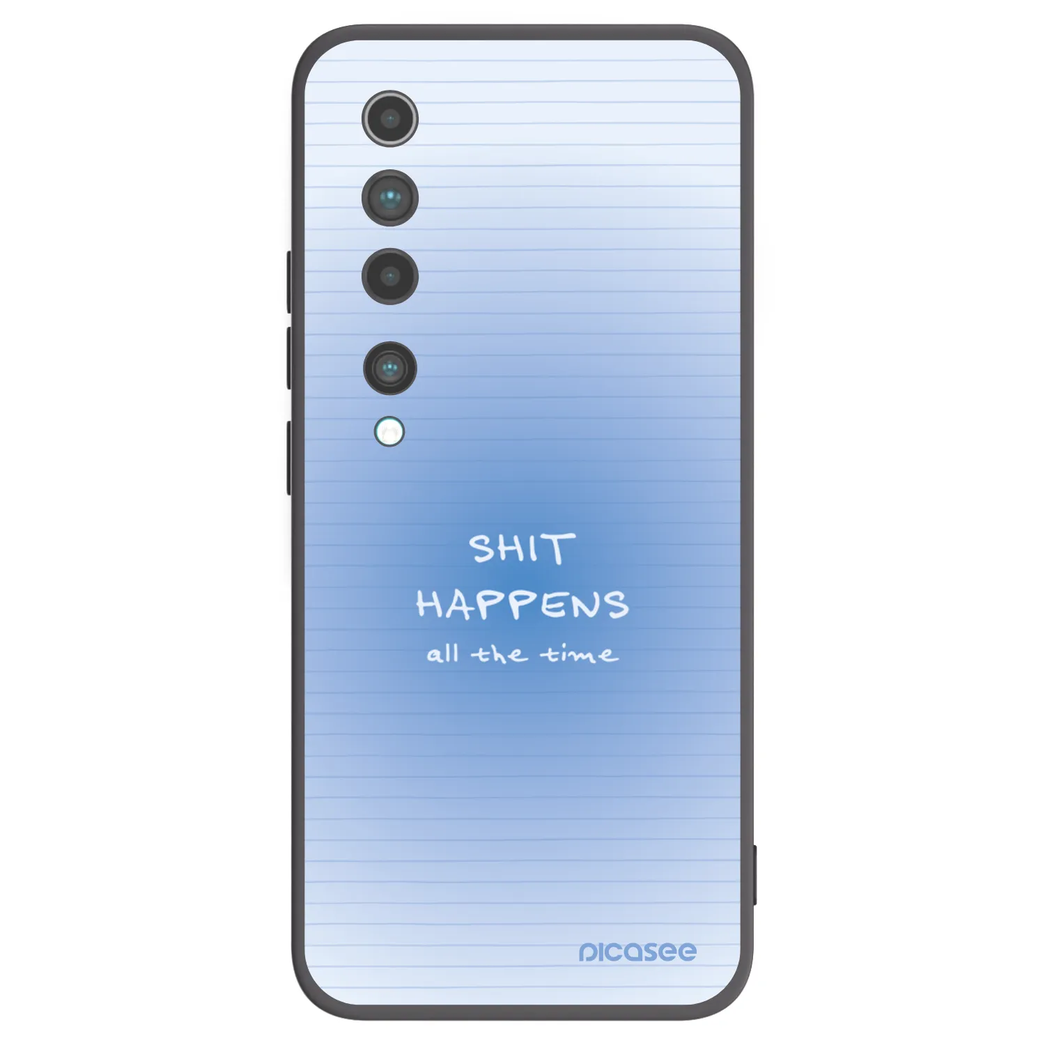 Picasee Μαύρη θήκη σιλικόνης για Xiaomi Mi 10 - Oops Memo