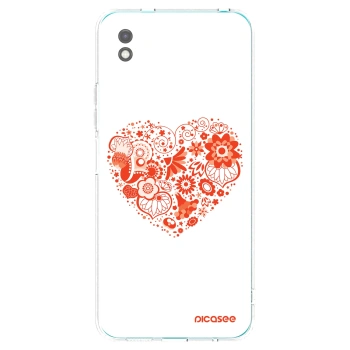 Picasee Μαύρη θήκη σιλικόνης για Xiaomi Redmi 9A - Big heart