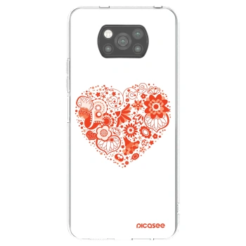 Picasee Μαύρη θήκη σιλικόνης για Xiaomi Poco X3 - Big heart