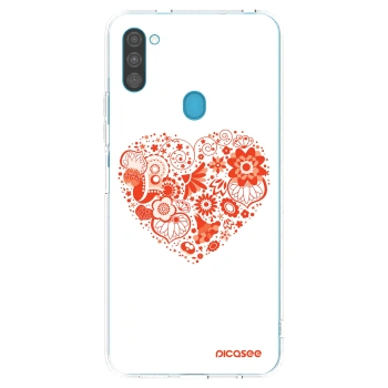 Picasee διαφανής θήκη σιλικόνης Samsung Galaxy M11 - Big heart