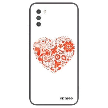 Picasee Μαύρη θήκη σιλικόνης για Xiaomi Poco M3 - Big heart