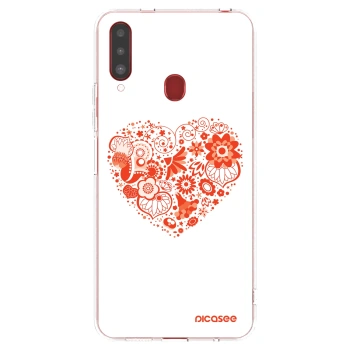 Picasee διαφανής θήκη σιλικόνης Samsung Galaxy A20s - Big heart