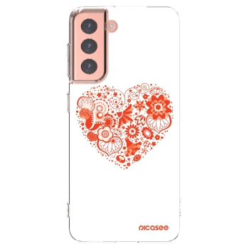 Picasee διαφανής θήκη σιλικόνης Samsung Galaxy S21 5G G991B - Big heart