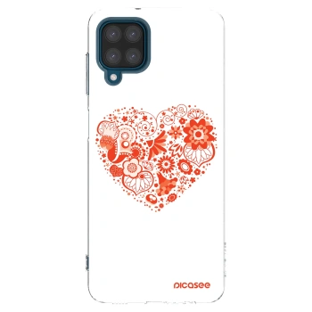 Picasee διαφανής θήκη σιλικόνης Samsung Galaxy A12 A125F - Big heart