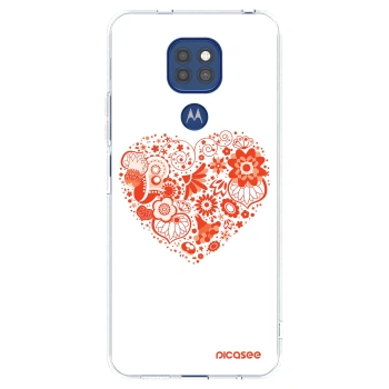 Picasee διαφανής θήκη σιλικόνης Motorola Moto G9 Play - Big heart