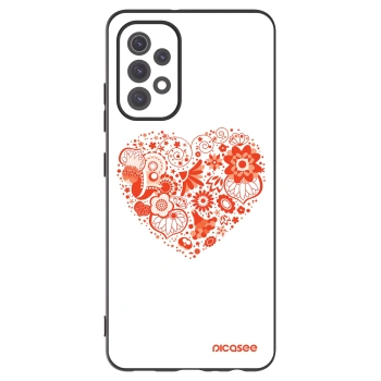Picasee Μαύρη θήκη σιλικόνης για Samsung Galaxy A32 5G A326B - Big heart