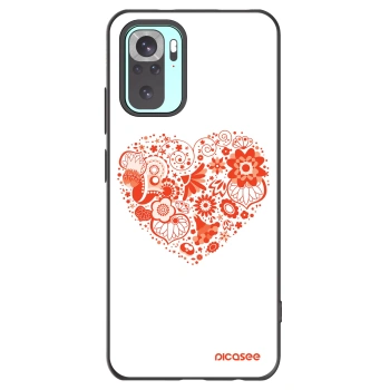 Picasee Μαύρη θήκη σιλικόνης για Xiaomi Redmi Note 10 Pro - Big heart